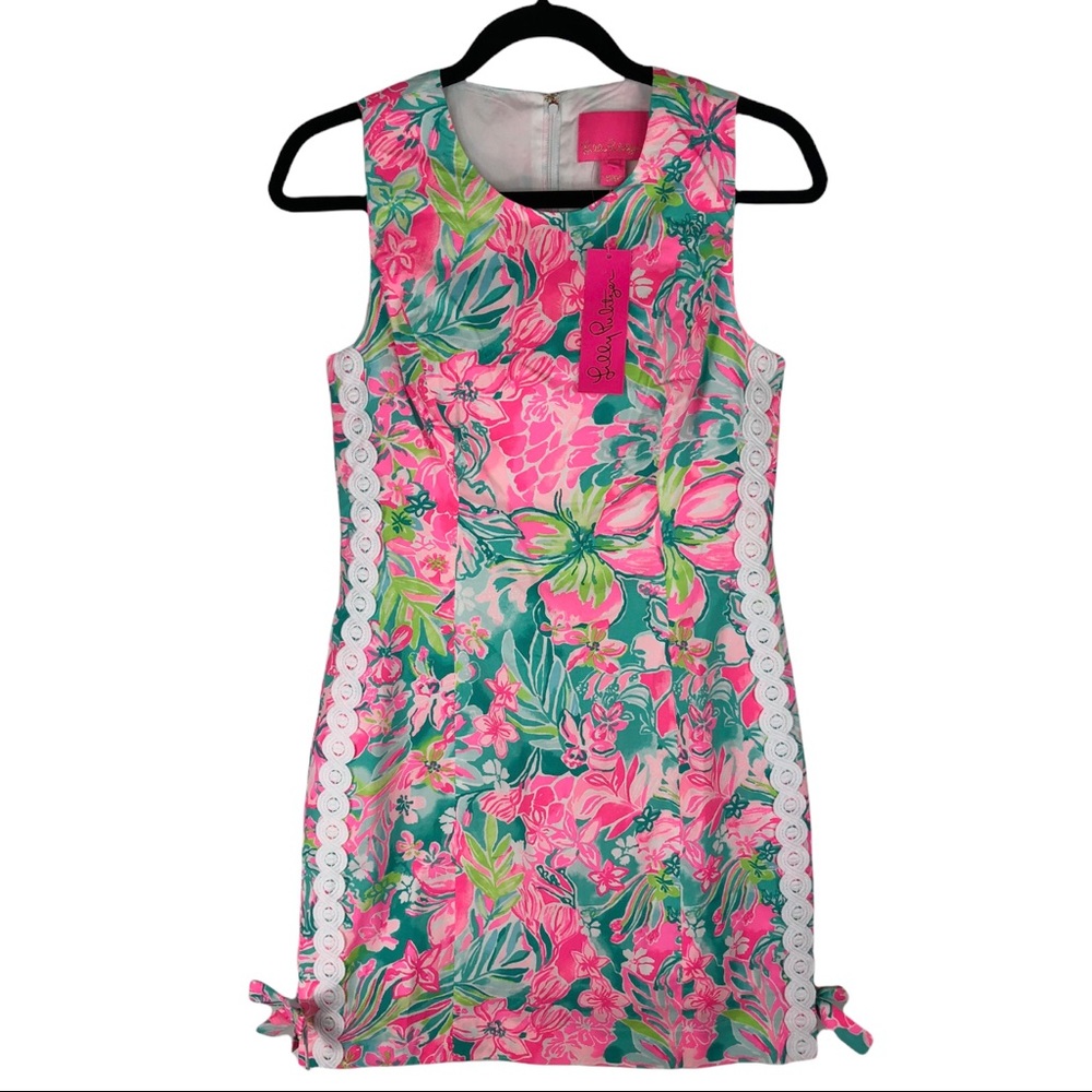 Lilly Pulitzer Mila Stretch Shift Dress Hot On The Scene Women's Size 2